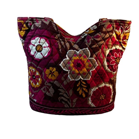 Vera Bradley Carnaby Floral Quilted Small Tote Bag Magnetic Clasp - Picture 2 of 9